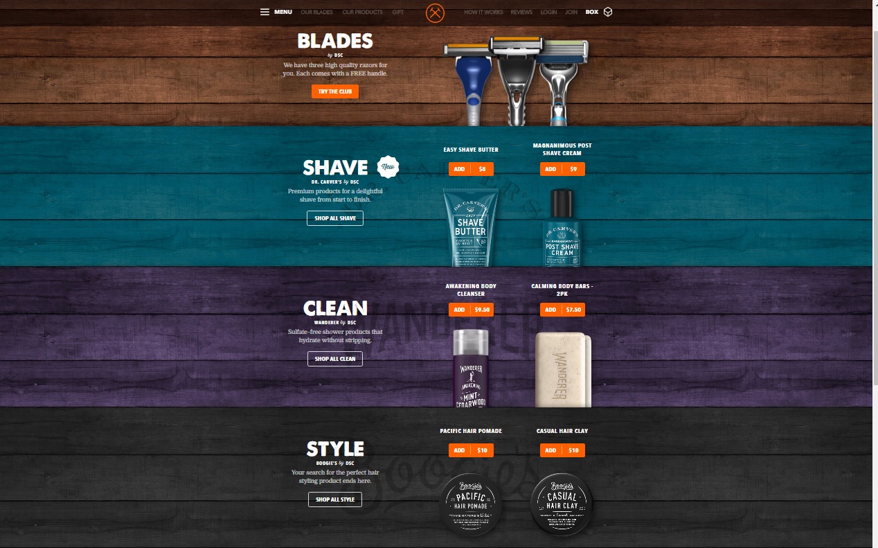 Dollar Shave Club product lines